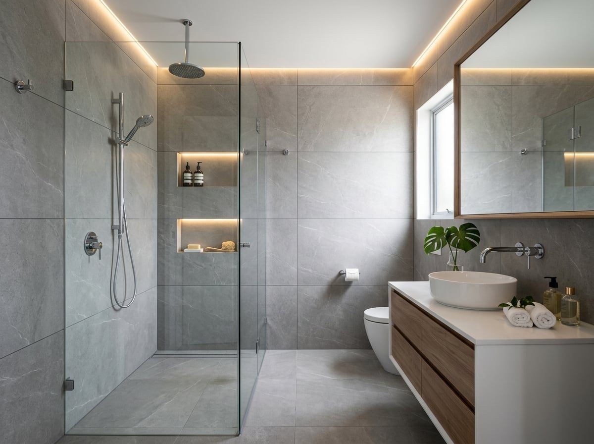 Modernes renoviertes Badezimmer nach professioneller Badsanierung